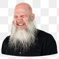 Happy man png element, transparent background