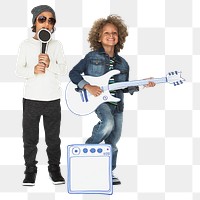 Kid Music png, transparent background