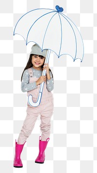 Umbrella girl png, transparent background