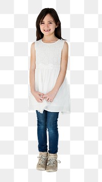 Standing girl png, transparent background