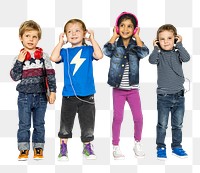 Children Headphones png, transparent background