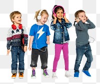 Children Headphones png, transparent background