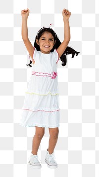 Cheerful girl png, transparent background