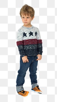 Standing boy png, transparent background