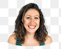 Dental advertising png woman model, transparent background