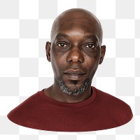 African man png element, transparent background