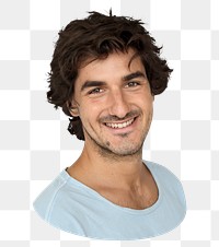 Happy man png element, transparent background