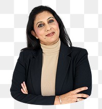 Indian businesswoman png element, transparent background