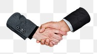 PNG Business handshake, collage element, transparent background