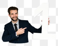 Businessman png element, transparent background