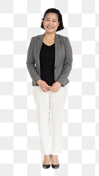 Asian business woman png, transparent background