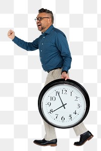 Busy man png, transparent background