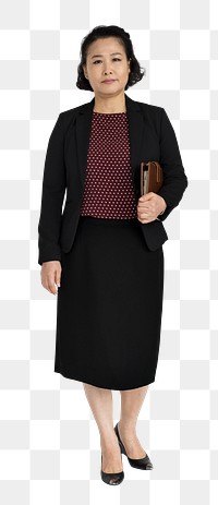 Asian business woman png, transparent background