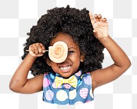 Little smiling girl png, transparent background