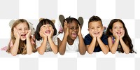 Cheerful children png, transparent background