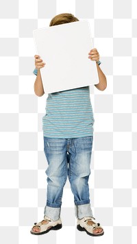 Blank Paper boy png, transparent background