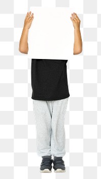 Blank Paper boy png, transparent background