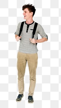 Smiling student png, teenage boy, transparent background