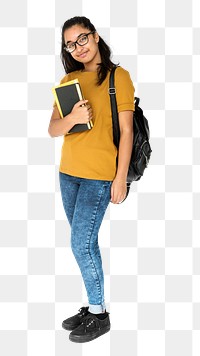 High school student png, transparent background