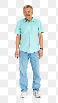 Senior adult man  png, transparent background