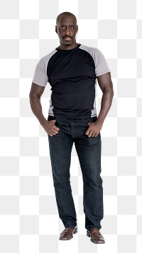 Png African American man, transparent background