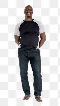 Smiling Black man png, transparent background