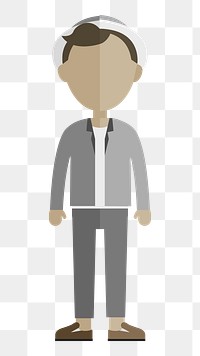 Man avatar   png sticker, transparent background