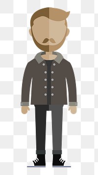 Man avatar   png sticker, transparent background