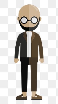 Man avatar   png sticker, transparent background