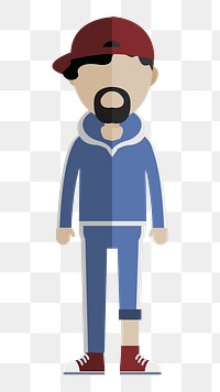 Man avatar   png sticker, transparent background