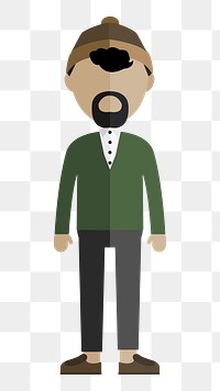 Man avatar png illustration, transparent background