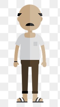 Man avatar   png sticker, transparent background