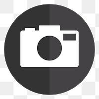 PNG camera icon sticker, transparent background
