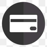 PNG credit card icon sticker, transparent background