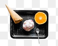 Ice cream png, food element, transparent background