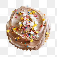 Chocolate cupcake png, food element, transparent background