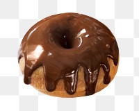 Chocolate doughnuts png, food element, transparent background