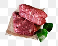 Raw beef png, food element, transparent background