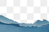PNG Winter landscape border, transparent background