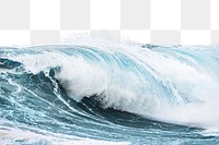 PNG Ocean waves border, transparent background