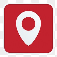 PNG Check-in pin red button icon transparent background