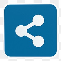 PNG Share blue button icon transparent background