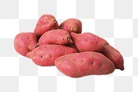 Sweet potatoes png collage element on transparent background