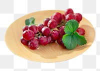 Red grape png, transparent background