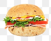 Hamburger food png, transparent background