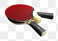 Png table tennis paddle, isolated image, transparent background