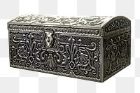 Png antique storage box, isolated image, transparent background