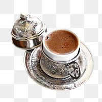 Turkish coffee png, transparent background