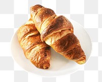 Breakfast croissant png, food element, transparent background