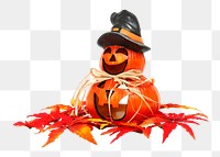 Png halloween pumpkin lantern, isolated image, transparent background